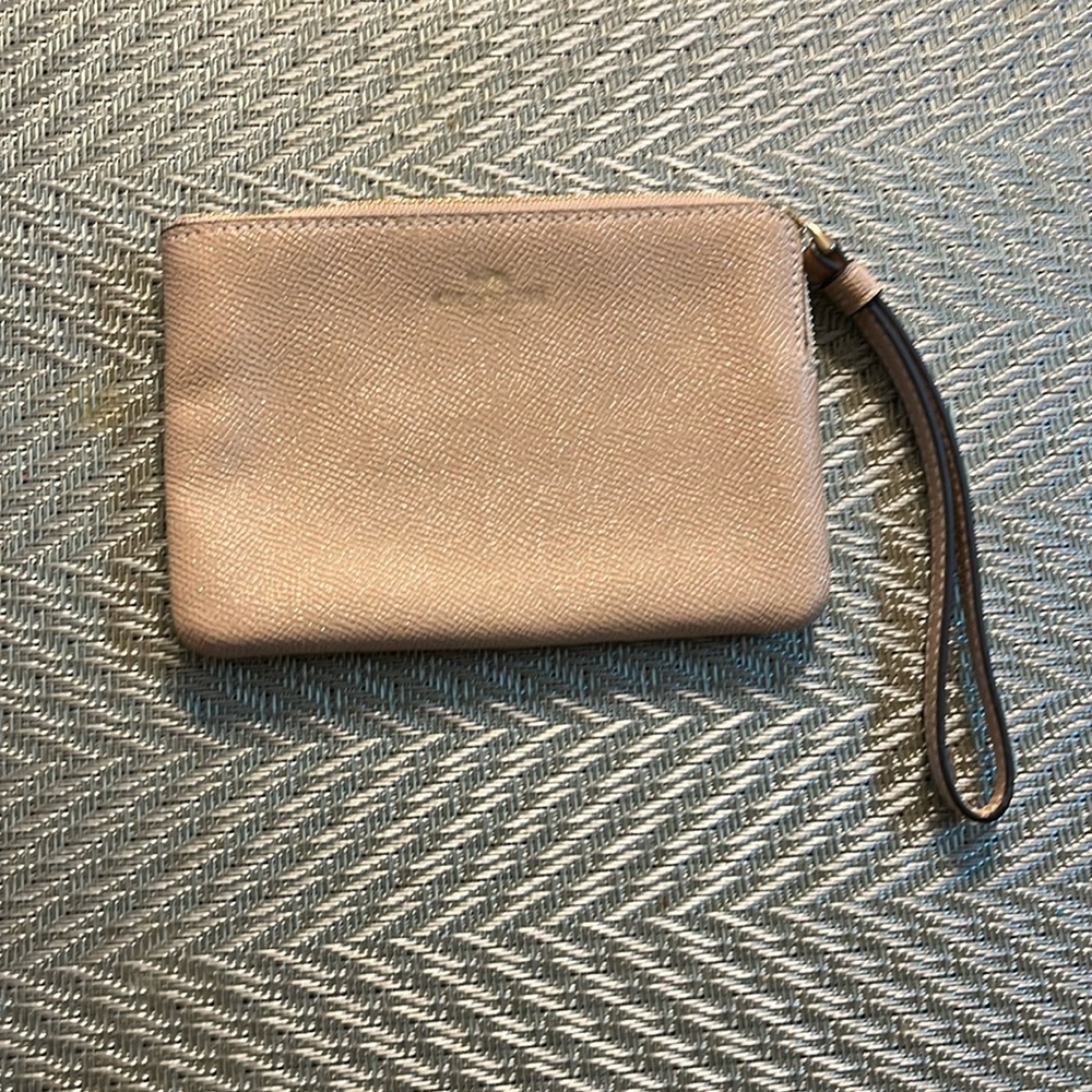 Coach Tan Wristlet Clutch